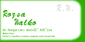 rozsa walko business card